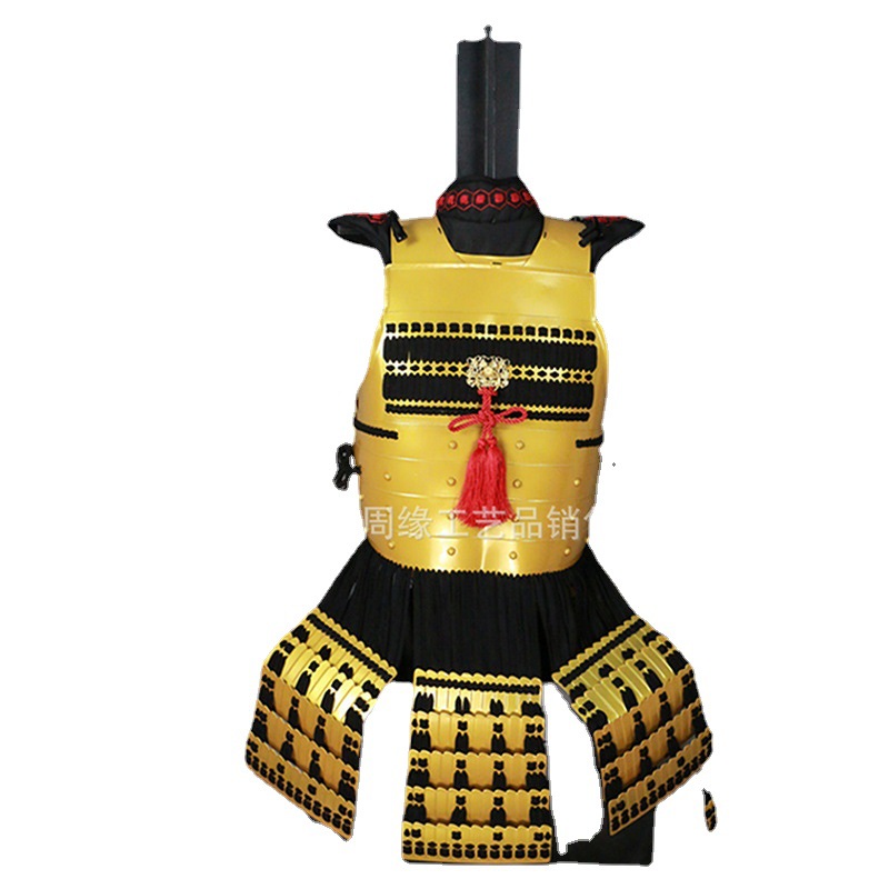 Customized Life-Size Golden Japanese-Style Armor and Helmet Film Prop, Wearable Iron Display Ornament - Image 5