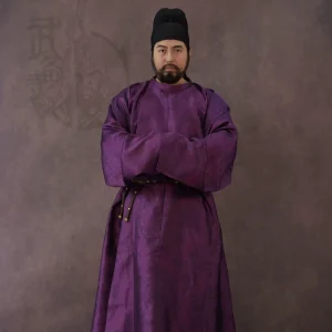 Jinzi Guanglu Dafu purple lan robe ICH baoxiang medallion Tang chancellor lan robe purple round collar