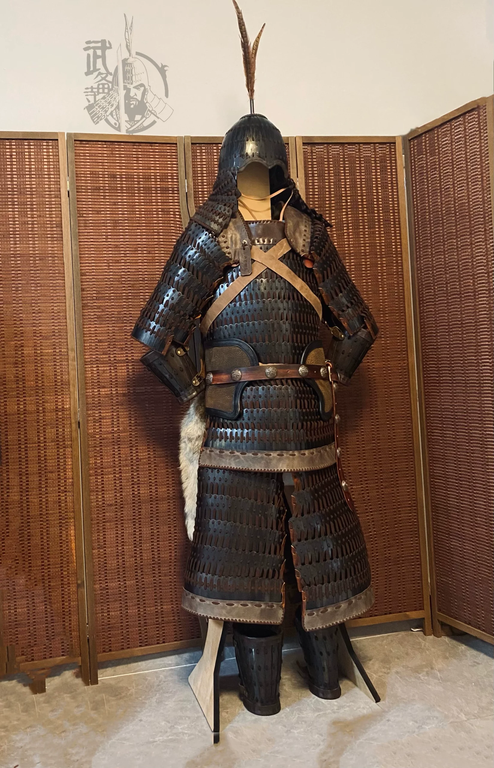 Armor stand floor-standing wooden armor stand armor stand wooden armor support frame - Image 3