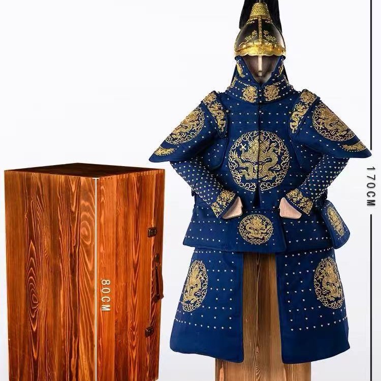 Qing Dynasty Qianlong Grand Parade Armor Replica, Handmade Chinese General's Costume - Image 2