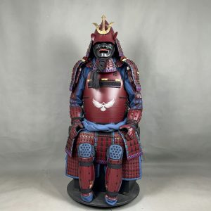 Japanese-Style Red Samurai Armor Set, Handmade Wearable Replica for Film and Display