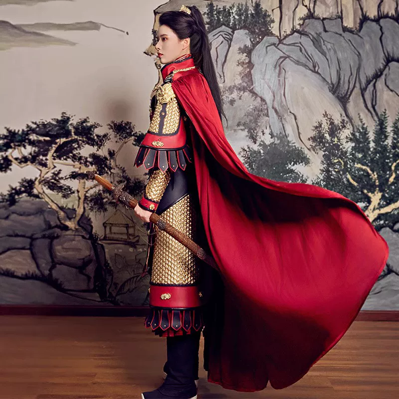 Genuine Ming-Song Mountain-Pattern Metal-Look Split Cosplay Armor, Adult Chinese General Armor - Image 4