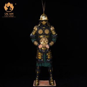 Yang Family Six-Star Armor Gold-Plated Detachable Song-Ming Style Wearable Metal Stage Prop Armor