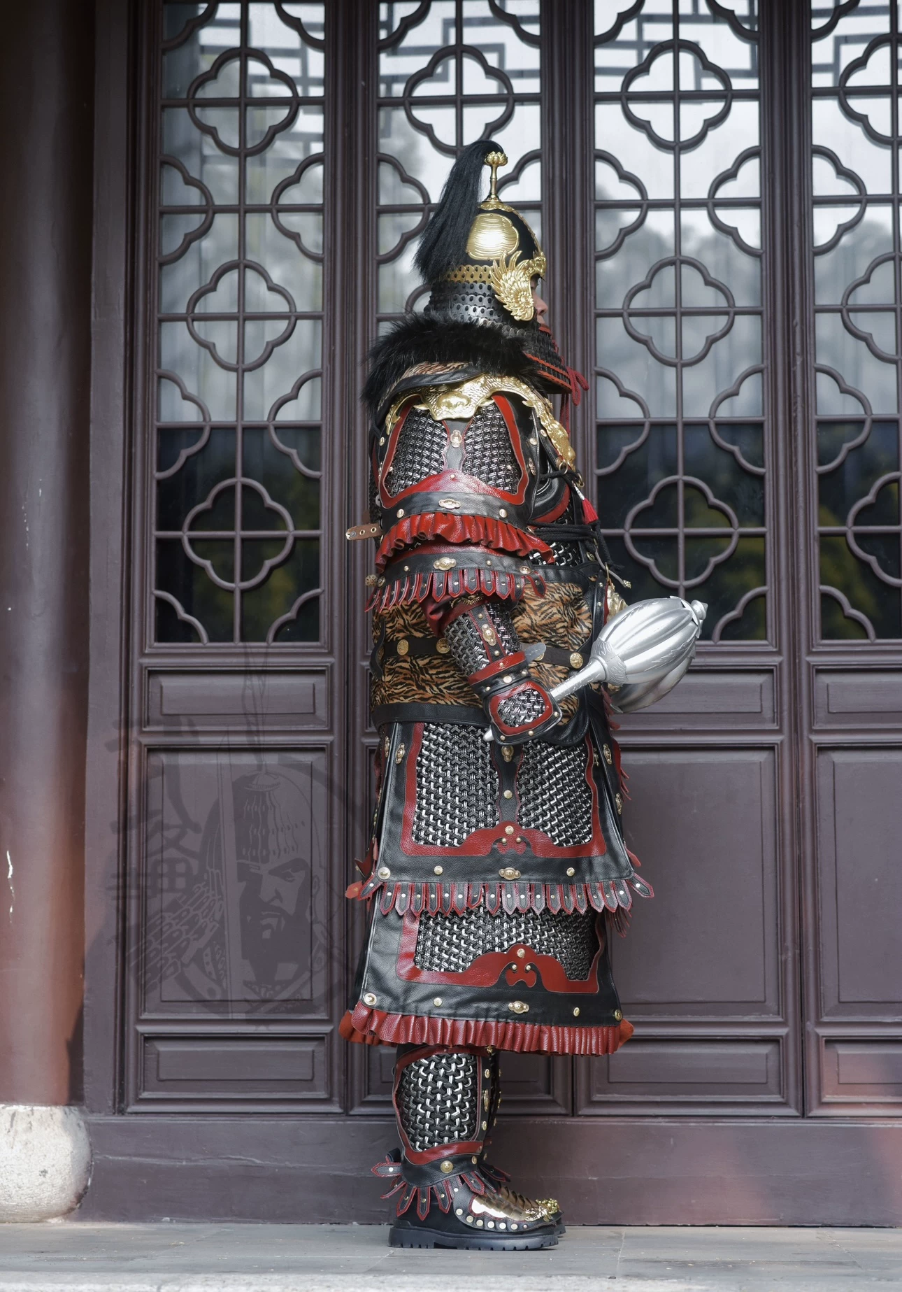 Double-layer heavy armor double-layer black-armor army heavy armor double-layer Tang armor reinforced double-layer defense armor - Image 5