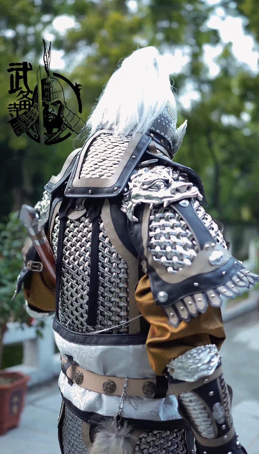 Mingguang armor Xue Rengui silver armor electroplated silver metal armor silver helmet and armor silver armor mingguang - Image 2