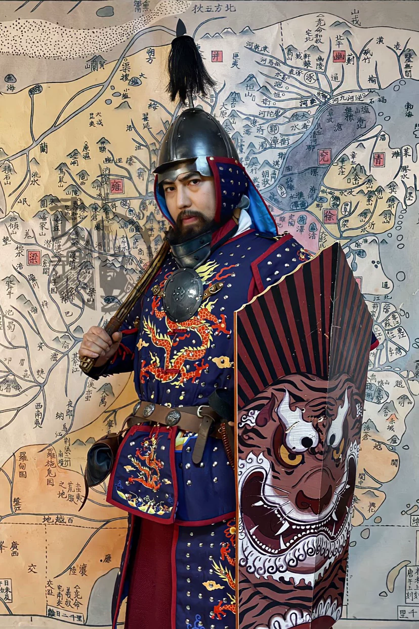 Ming cloth-covered armor dragon-motif premium cloth armor Ming frontier cloth iron armor python-motif cloth armor - Image 2