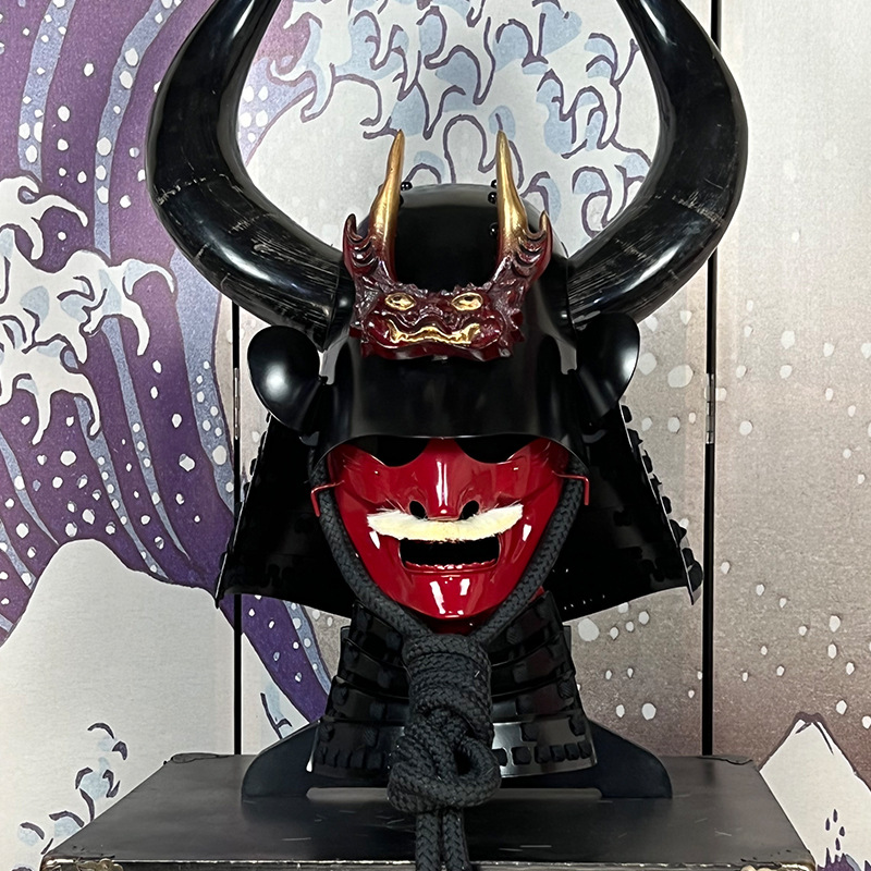 Wearable Japanese Samurai Kabuto Helmet Replica, Stainless Steel, Stage Prop and Display - Image 3