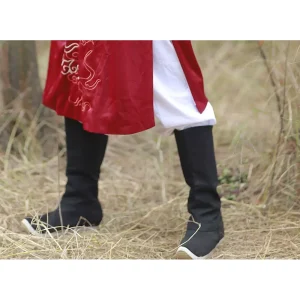 Zao Boots Hanfu Shoes, Solid-Color Armor Boots, Height-Boost Tall Layered-Sole Platform Shoes