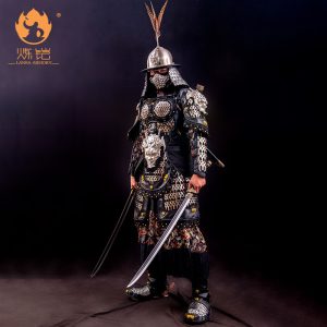 Chinese Mingguang-style Tiger Symbol Metal Armor Replica, Wearable Leather Cosplay Armor, Handmade