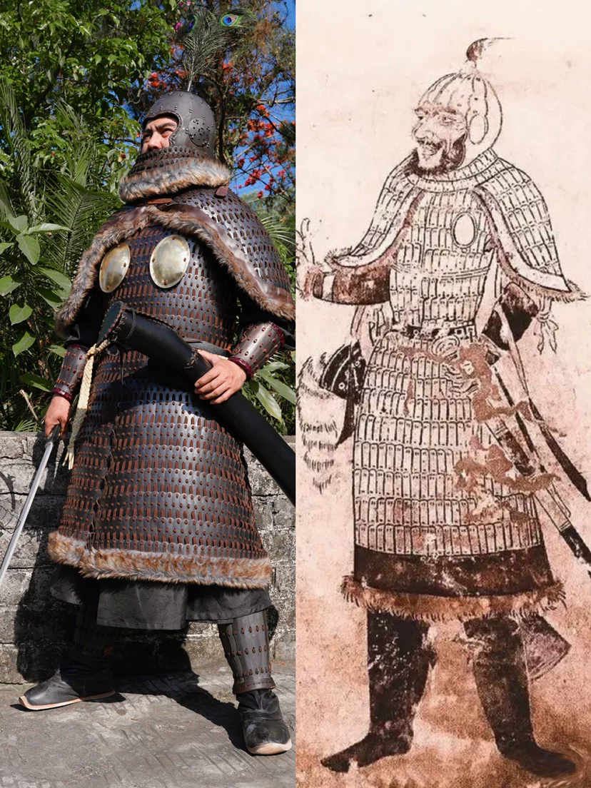 Great Tang black-armor cavalry army Princess Changle Tang-style lamellar replica black-armor cavalry armor Tang Black-Iron Army armor - Image 5