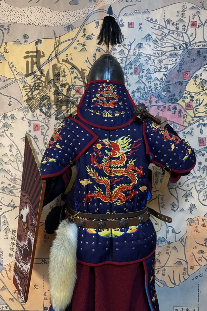 Ming cloth-covered armor dragon-motif premium cloth armor Ming frontier cloth iron armor python-motif cloth armor - Image 3