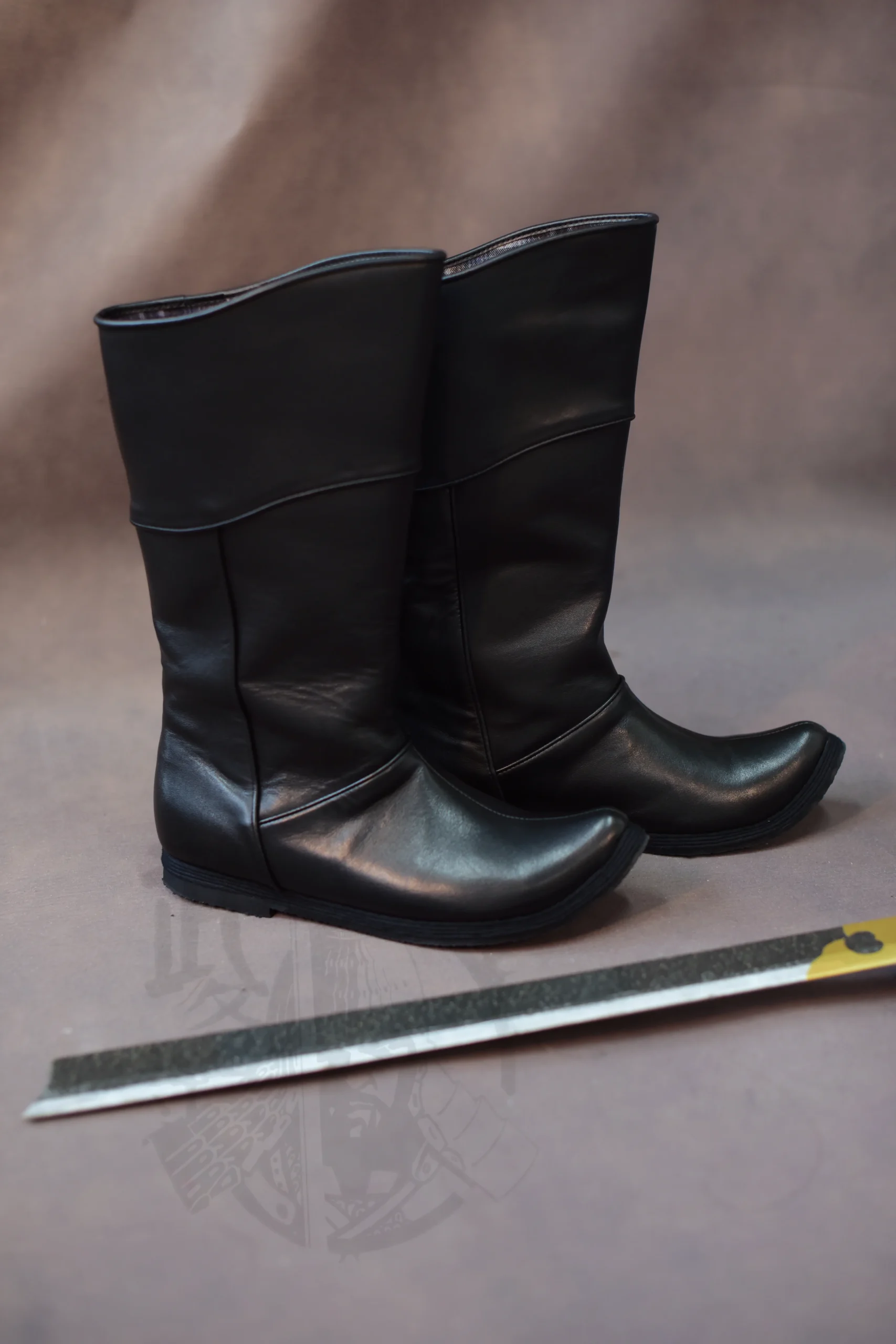 Song boots Song-Jin leather boots Song-Jin black leather boots ancient soldier leather boots Song leather boots - Image 5