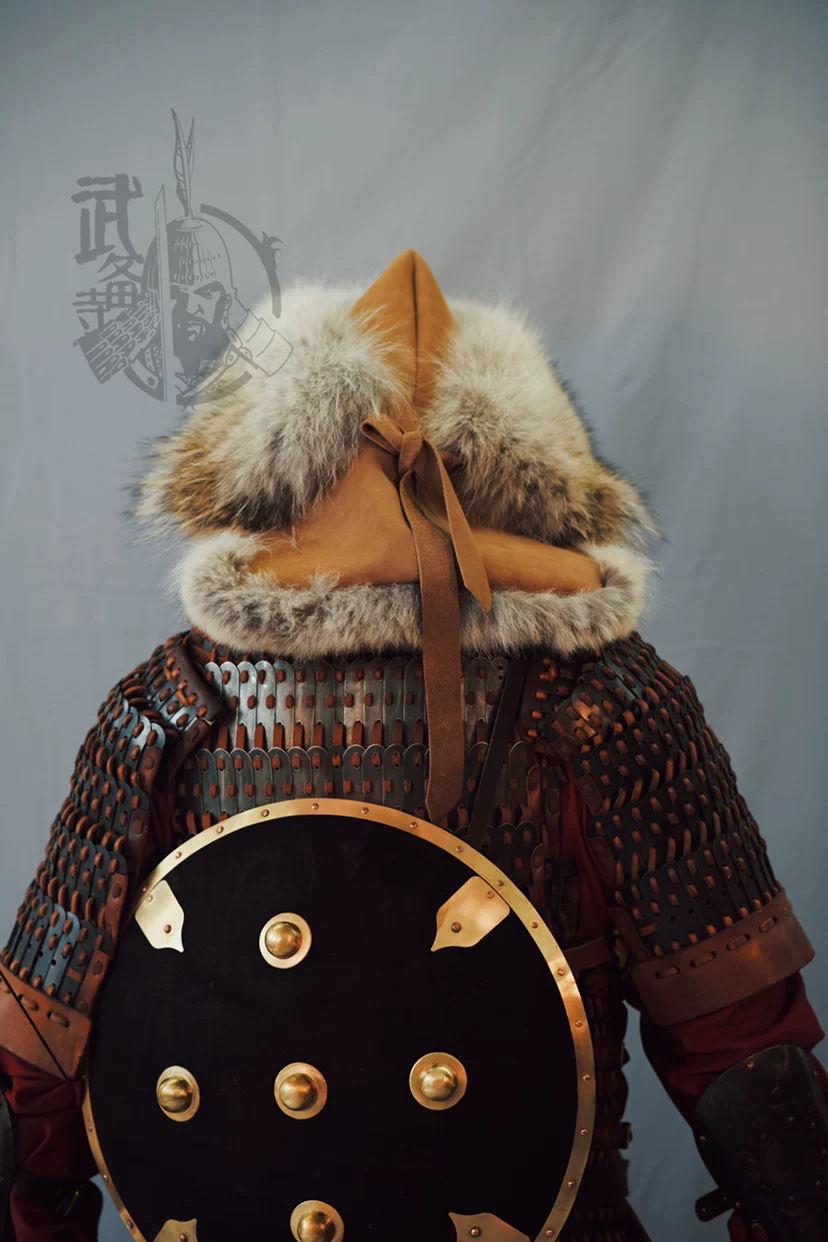 Mongol leather hat Mongol felt hat imported quality leather hat Genghis Khan leather hat Mongol - Image 5