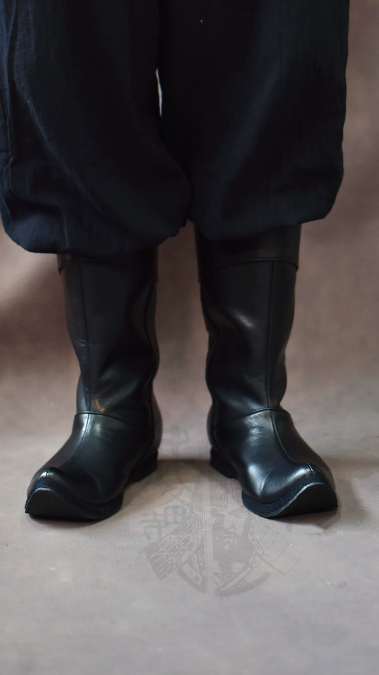 Song boots Song-Jin leather boots Song-Jin black leather boots ancient soldier leather boots Song leather boots - Image 3