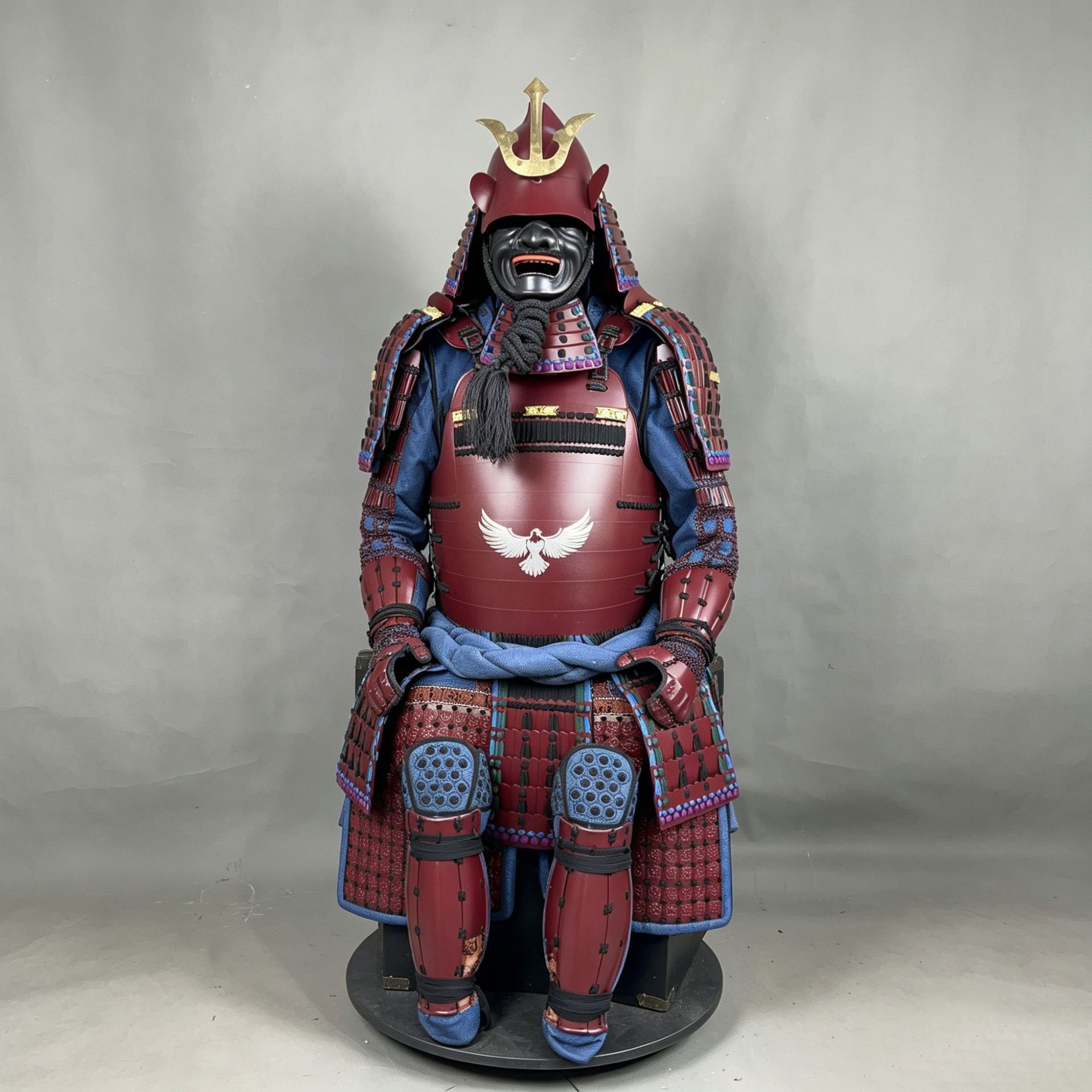 Japanese-Style Red Samurai Armor Set, Handmade Wearable Replica for Film and Display - Image 4