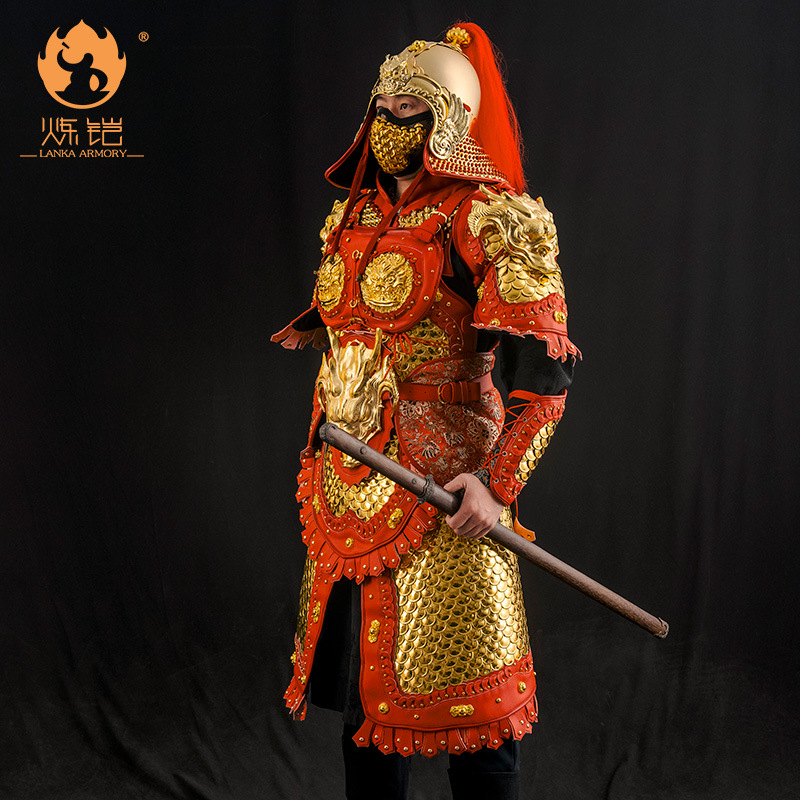 Ming Dynasty-inspired Fish-Scale Warrior Armor, Wearable Metal Replica, General Zhao Gongming Costume - Image 3