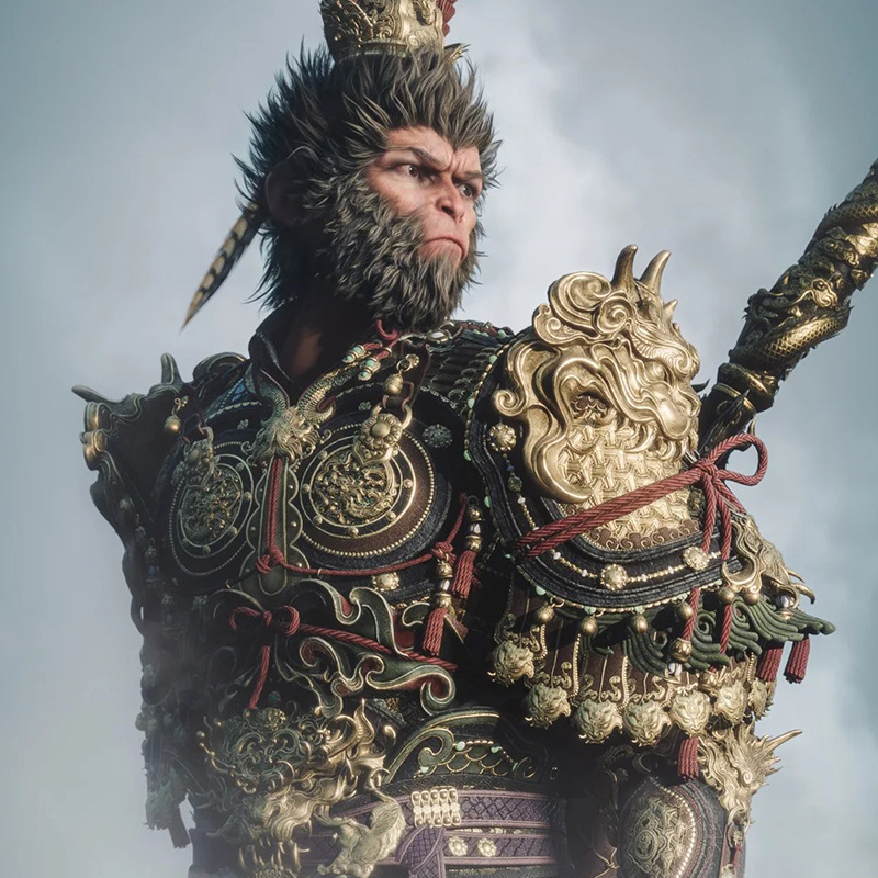 Black Myth Wukong Monkey King Metal Armor Video Prop Costume Replica - Image 2