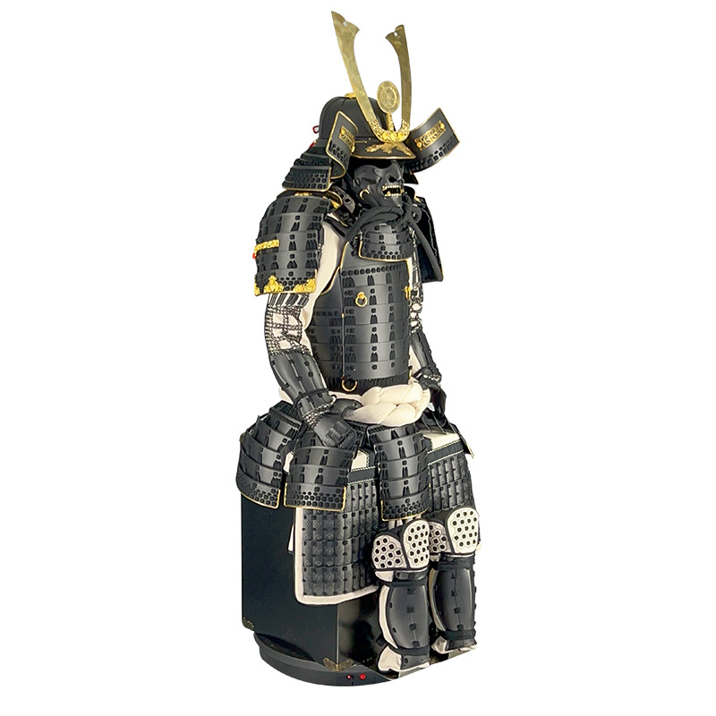 Warring States General Samurai Kabuto Helmet Replica, Wearable Iron Construction with Wooden Box - Image 5