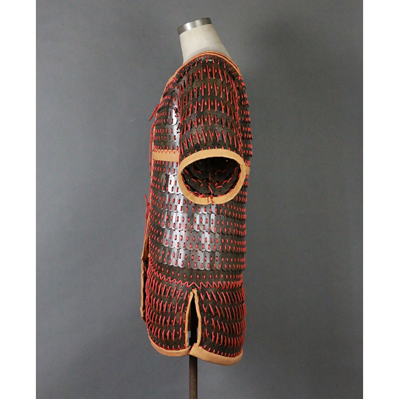Children's Stage Performance Battle Robe Costume Armor, Red Classical Style, Iron Construction - Image 2