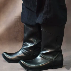 Song boots Song-Jin leather boots Song-Jin black leather boots ancient soldier leather boots Song leather boots