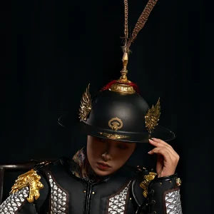 New Flying-Saucer Helmet, Feiyufu / Jinyiwei Ming-Style Steel Helmet Accessory, Unisex