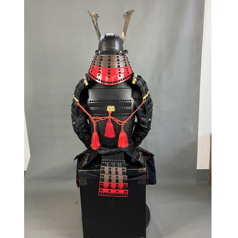 Japanese Samurai Armor Replica Film Prop Costume, Iron Construction, Classical Style, Adult Display Ornament - Image 4
