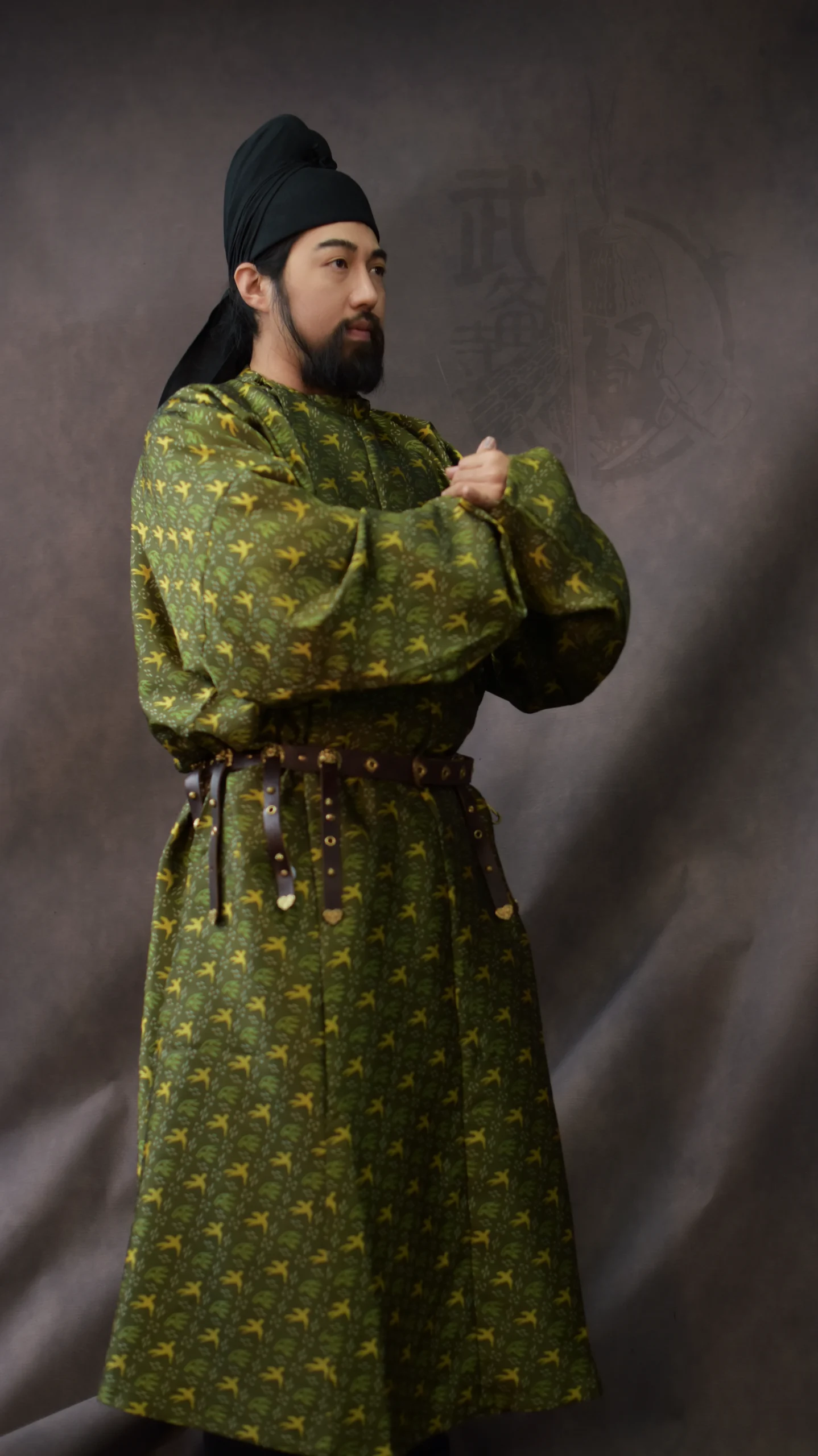 Shosoin bird-flower round-collar robe Great Tang bird-flower round-collar robe Shosoin bird-flower motif - Image 5