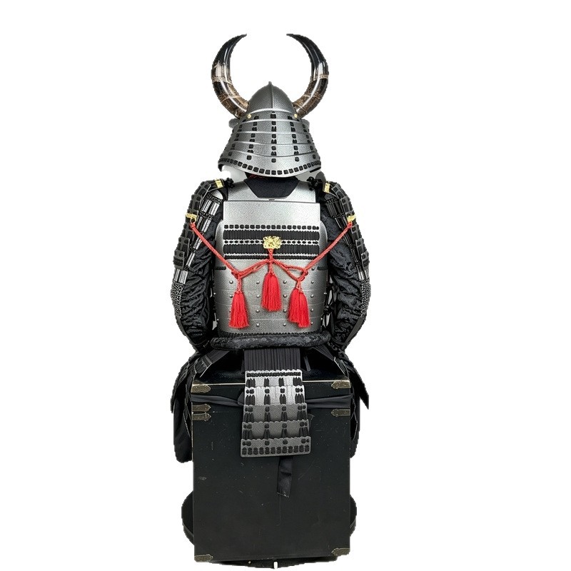 Niu Guang Dou Japanese-style Samurai Armor Replica, Silver-Black Full Set for Display and Cosplay - Image 5