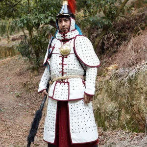 Qing cloth-covered armor Eight Banners Bordered White cloth armor Eight Banners armor Qing cotton armor cloth-covered armor