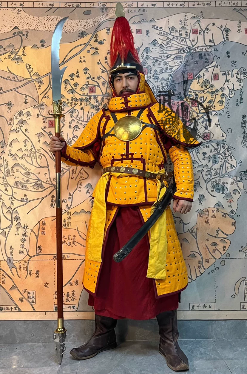Bordered Yellow Banner armor Qing Bordered Yellow Banner armor Qing cotton armor Bordered Yellow Banner cloth iron armor - Image 4