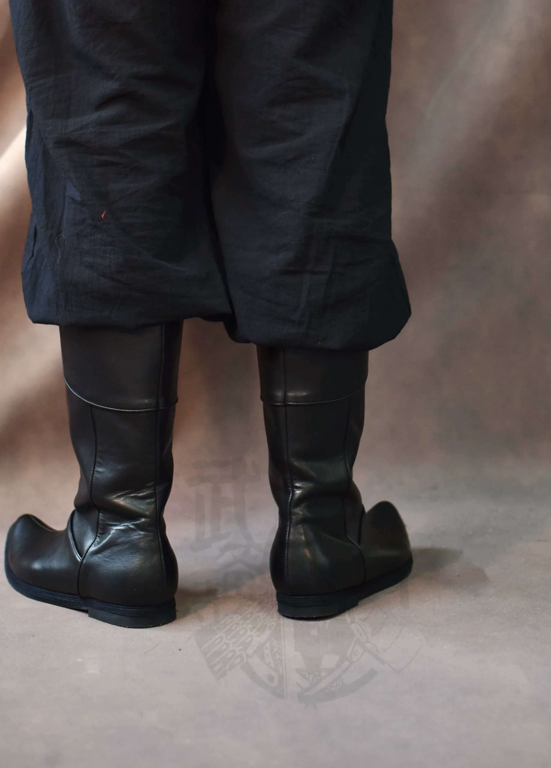 Song boots Song-Jin leather boots Song-Jin black leather boots ancient soldier leather boots Song leather boots - Image 2