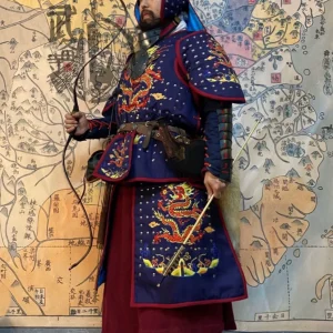 Ming cloth-covered armor dragon-motif premium cloth armor Ming frontier cloth iron armor python-motif cloth armor