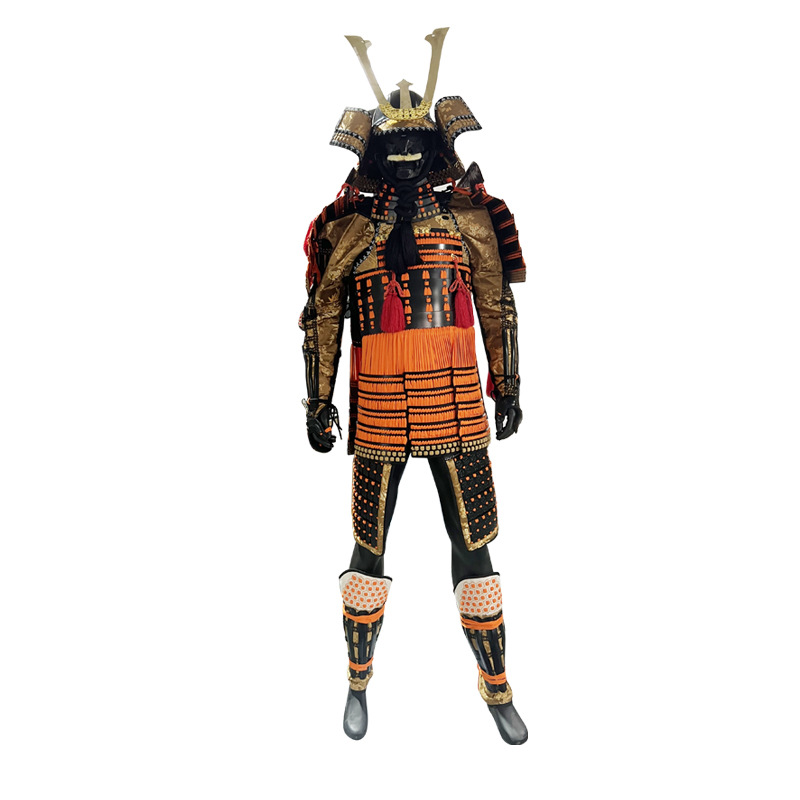Warring States-Style Japanese Samurai Armor Replica Display Ornament in Iron with Wooden Box - Image 5