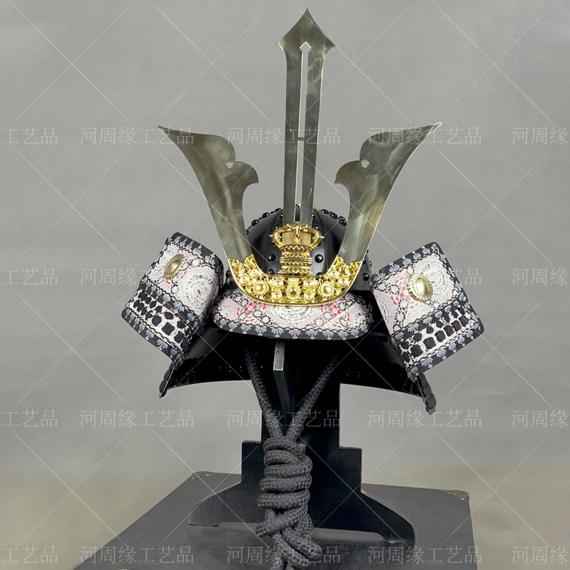 Japanese Kabuto-Style Samurai Helmet Replica Stainless Steel Film and Stage Prop - Image 3