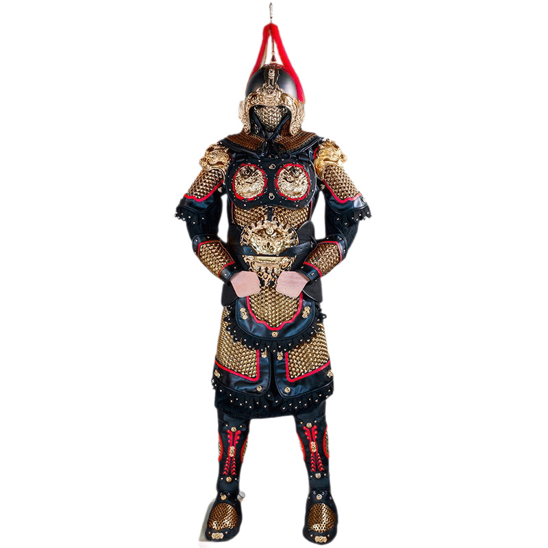 Chinese Mountain Pattern Chainmail Armor Suit Wearable Golden General Stage Film Replica - Image 5