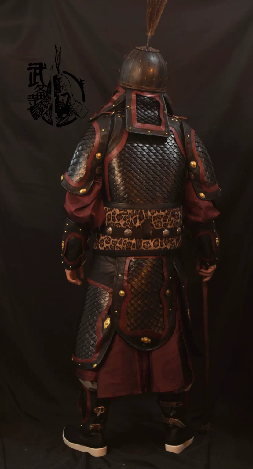 Fish-scale armor, Tang mid-rank officer fish-scale armor black mingguang Tang fish-scale armor fish-scale armor - Image 2