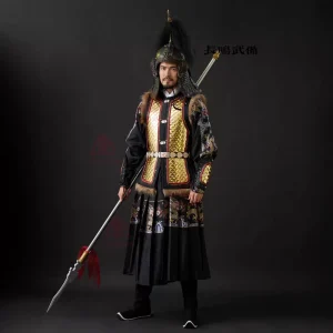 Ming Fish-Scale Frontier Army Armor, Adult China-Chic Wearable Metal General Armor