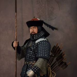 Qing Solon Battalion three-layer heavy armor Qing three-layer heavy armor Solon soldier armor Qing cotton armor