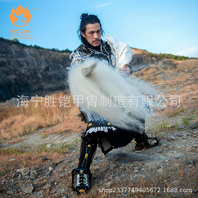 Zhao Yun Dragon Scale Armor Full Set, Handmade Leather Chinese General Armor Replica Costume, Wearable Display Prop - Image 2