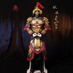 Ancient General Costume Dragon-Scale Replica Split Armor, Unisex Wearable Chinese Period Armor