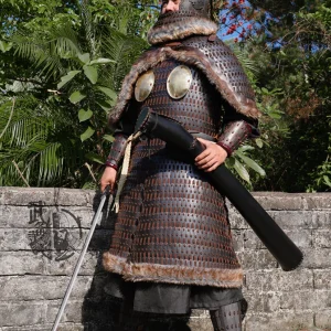 Great Tang black-armor cavalry army Princess Changle Tang-style lamellar replica black-armor cavalry armor Tang Black-Iron Army armor