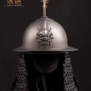 Handmade Song–Ming Phoenix-Wing Helmet – Engraved Lamellar Cosplay Helmet