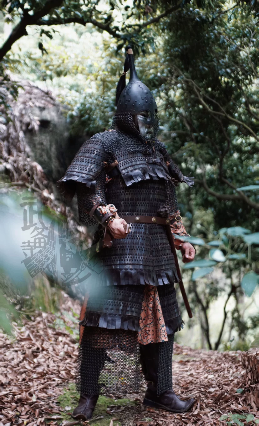 Mongol lamellar chainmail Mongol heavy cavalry armor quenched lamellar Mongol-Yuan armor - Image 3