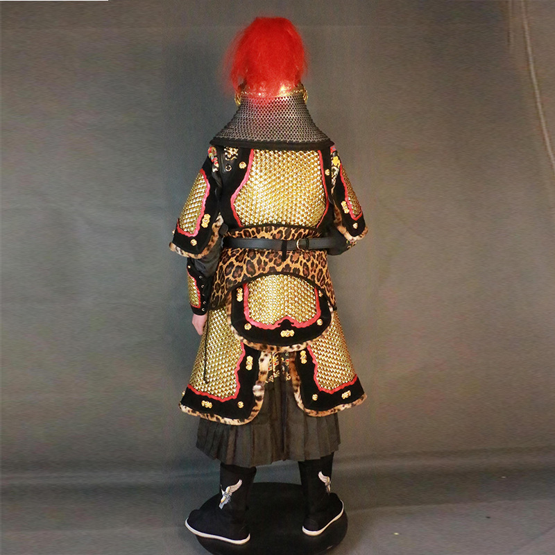 Ancient Chinese General Armor Performance Suit, Qin-Han Style War Robe, Stainless Steel Replica - Image 2