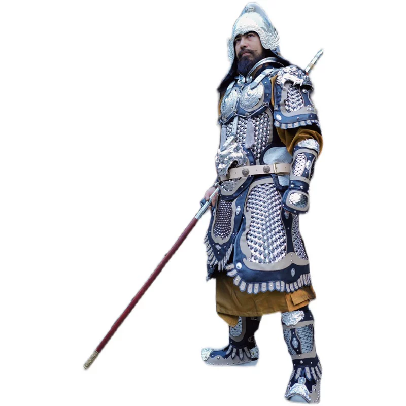 Mingguang armor Xue Rengui silver armor electroplated silver metal armor silver helmet and armor silver armor mingguang - Image 5