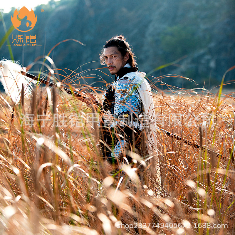Zhao Yun Dragon Scale Armor Full Set, Handmade Leather Chinese General Armor Replica Costume, Wearable Display Prop - Image 3