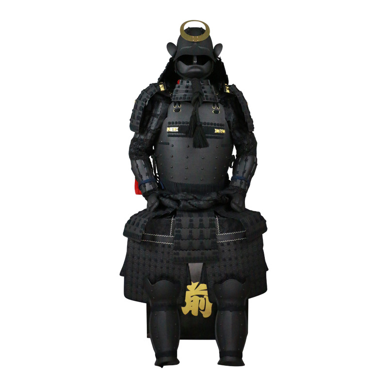 Antique-Style Japanese Samurai Armor Ornament, Sengoku Period General Armor Model, Black Iron Display Piece - Image 5
