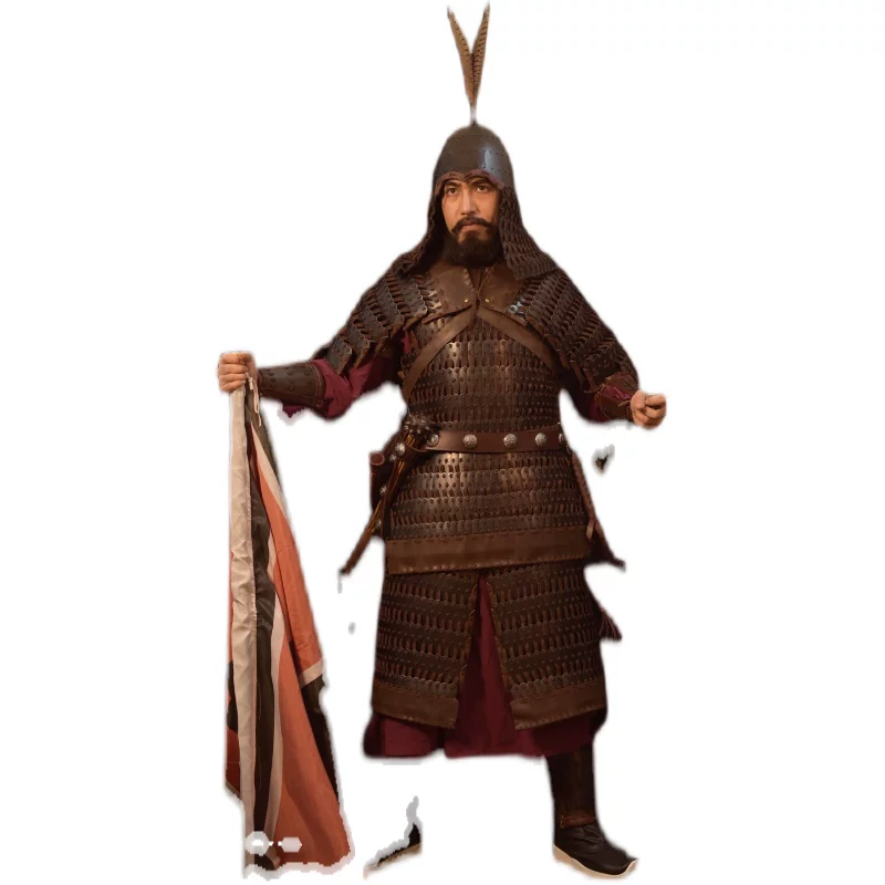 Tang frontier garrison corps Tang frontier army lamellar lamellar armor Tang frontier army lamellar Tang armor - Image 3