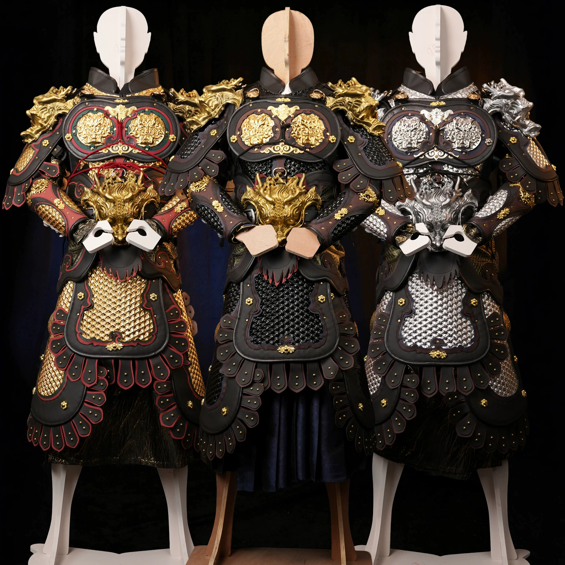 Ancient General Costume Mountain-Pattern Replica Split Armor Set, Unisex Wearable Chinese Armor - Image 5