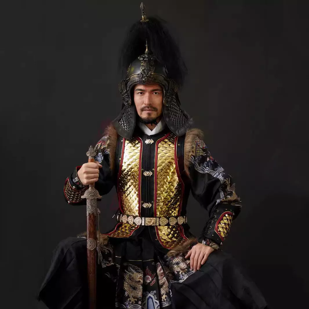 Ming Fish-Scale Frontier Army Armor, Adult China-Chic Wearable Metal General Armor - Image 4